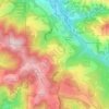 Topografische kaart Redwood Estates, hoogte, reliëf