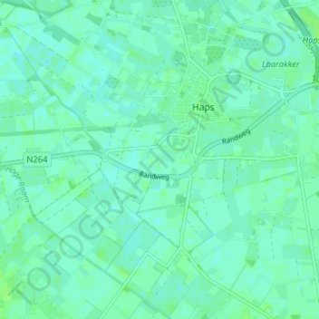 Topografische kaart Putselaar, hoogte, reliëf