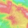 Topografische kaart Μοχός, hoogte, reliëf