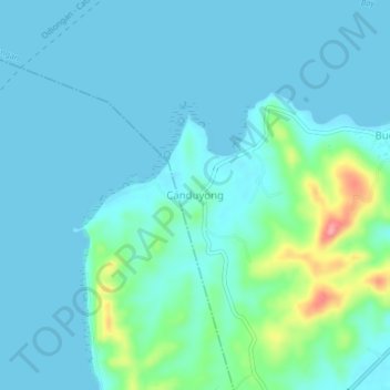 Topografische kaart Canduyong, hoogte, reliëf