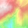 Topografische kaart Carvalhosa, hoogte, reliëf