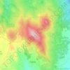 Topografische kaart Cepeda, hoogte, reliëf