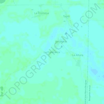 Topografische kaart La Esperanza, hoogte, reliëf
