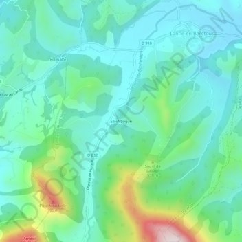 Topografische kaart Salefranque, hoogte, reliëf