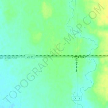 Topografische kaart Manchester, hoogte, reliëf
