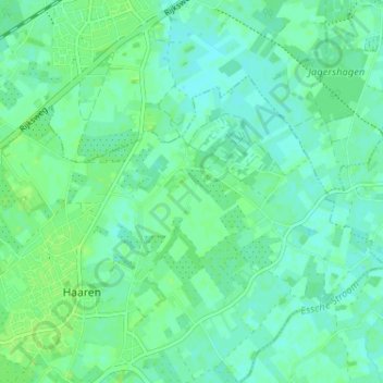 Topografische kaart Noenes, hoogte, reliëf