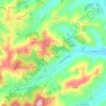 Topografische kaart Torre, hoogte, reliëf
