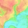 Topografische kaart La Pinoterie, hoogte, reliëf