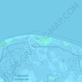 Topografische kaart Heidkate, hoogte, reliëf