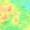 Topografische kaart Kragelund, hoogte, reliëf
