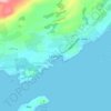 Topografische kaart Lagavulin, hoogte, reliëf