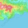 Topografische kaart Martossa, hoogte, reliëf