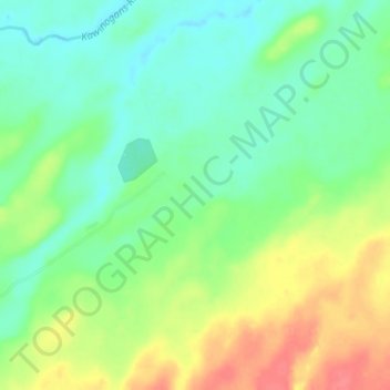 Topografische kaart Pickle Crow, hoogte, reliëf