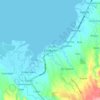 Topografische kaart Casiguran, hoogte, reliëf