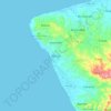 Topografische kaart Rincón, hoogte, reliëf