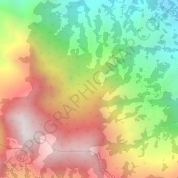 Topografische kaart Mundo Nuevo, hoogte, reliëf