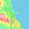 Topografische kaart Scarborough, hoogte, reliëf