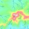 Topografische kaart Serra de Três Pontas, hoogte, reliëf