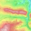 Topografische kaart La Comté, hoogte, reliëf