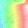 Topografische kaart Villarica, hoogte, reliëf