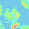 Topografische kaart Pulau Bacan, hoogte, reliëf