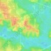 Topografische kaart Dorcas, hoogte, reliëf
