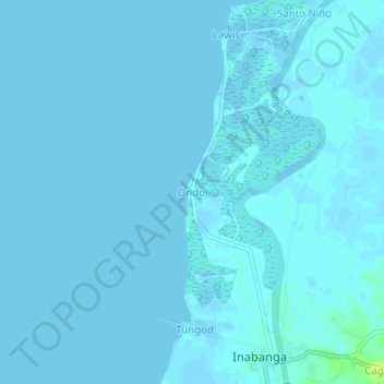 Topografische kaart Ondol, hoogte, reliëf
