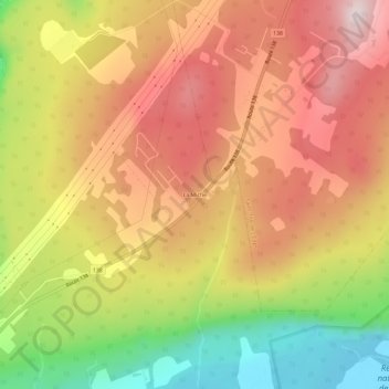 Topografische kaart La Miche, hoogte, reliëf