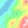 Topografische kaart Bissel, hoogte, reliëf