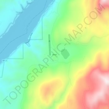 Topografische kaart Bissel, hoogte, reliëf