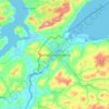 Topografische kaart Londonderry/Derry, hoogte, reliëf