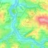 Topografische kaart Puy Faucon, hoogte, reliëf