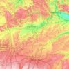Topografische kaart Pfaffenhofen an der Ilm, hoogte, reliëf