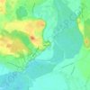 Topografische kaart Gourdan, hoogte, reliëf
