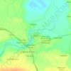 Topografische kaart Komi, hoogte, reliëf