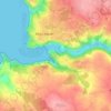 Topografische kaart Le Yaudet, hoogte, reliëf