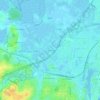 Topografische kaart Trefféac, hoogte, reliëf