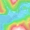 Topografische kaart Øvre Årdal, hoogte, reliëf