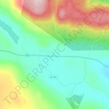 Topografische kaart Balsjö, hoogte, reliëf