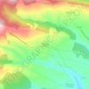 Topografische kaart Rabanal del Camino, hoogte, reliëf