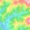 Topografische kaart Lloro, hoogte, reliëf