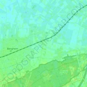 Topografische kaart Kleine Koolwijk, hoogte, reliëf