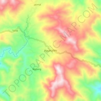 Topografische kaart Aguinaldo, hoogte, reliëf