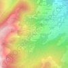 Topografische kaart Frébouge, hoogte, reliëf