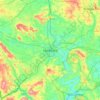 Topografische kaart Hereford, hoogte, reliëf