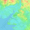 Topografische kaart Douala, hoogte, reliëf