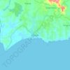 Topografische kaart Muntok, hoogte, reliëf