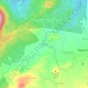 Topografische kaart Sabang, hoogte, reliëf