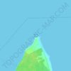 Topografische kaart North Cape, hoogte, reliëf
