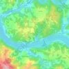 Topografische kaart Esposade, hoogte, reliëf